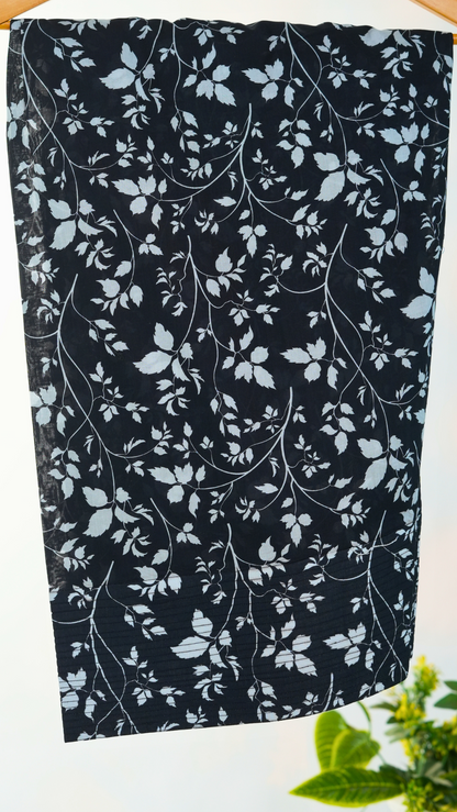 Siyah Zaad Printed: Floral Lawn Suit | Stylish Casual Dresses for Women