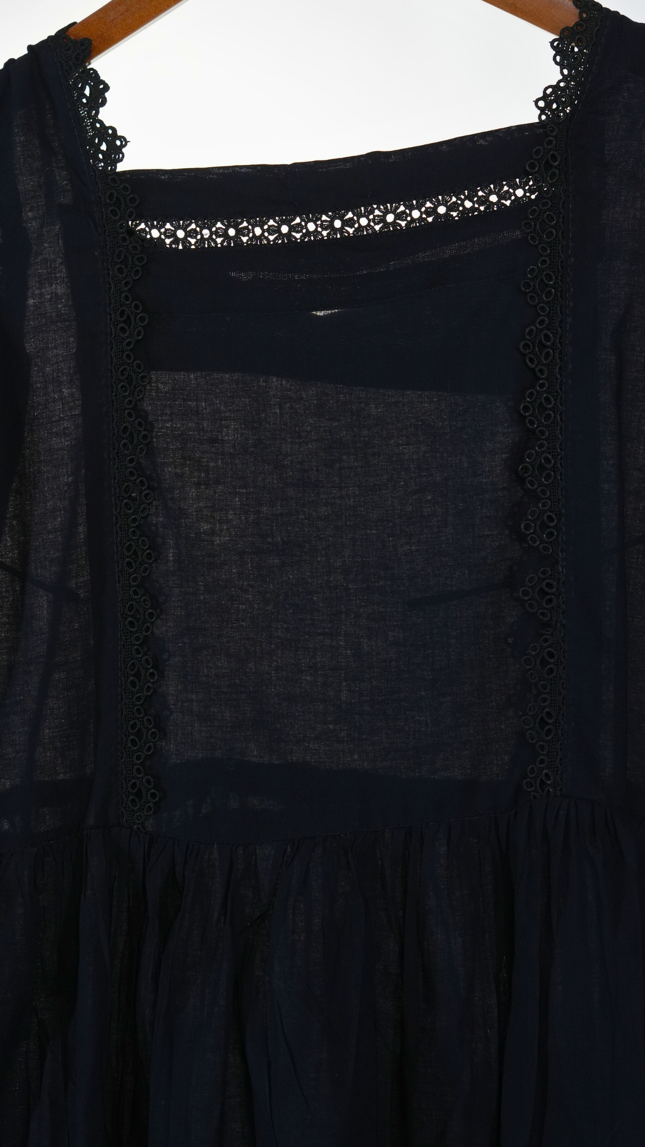 Siyah Flare Frock: Black Casual Frock for Women | Ready to Wear Cotton Dress